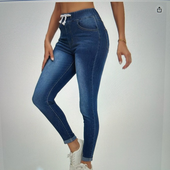 Drawstring skinny jeans - Picture 2 of 8